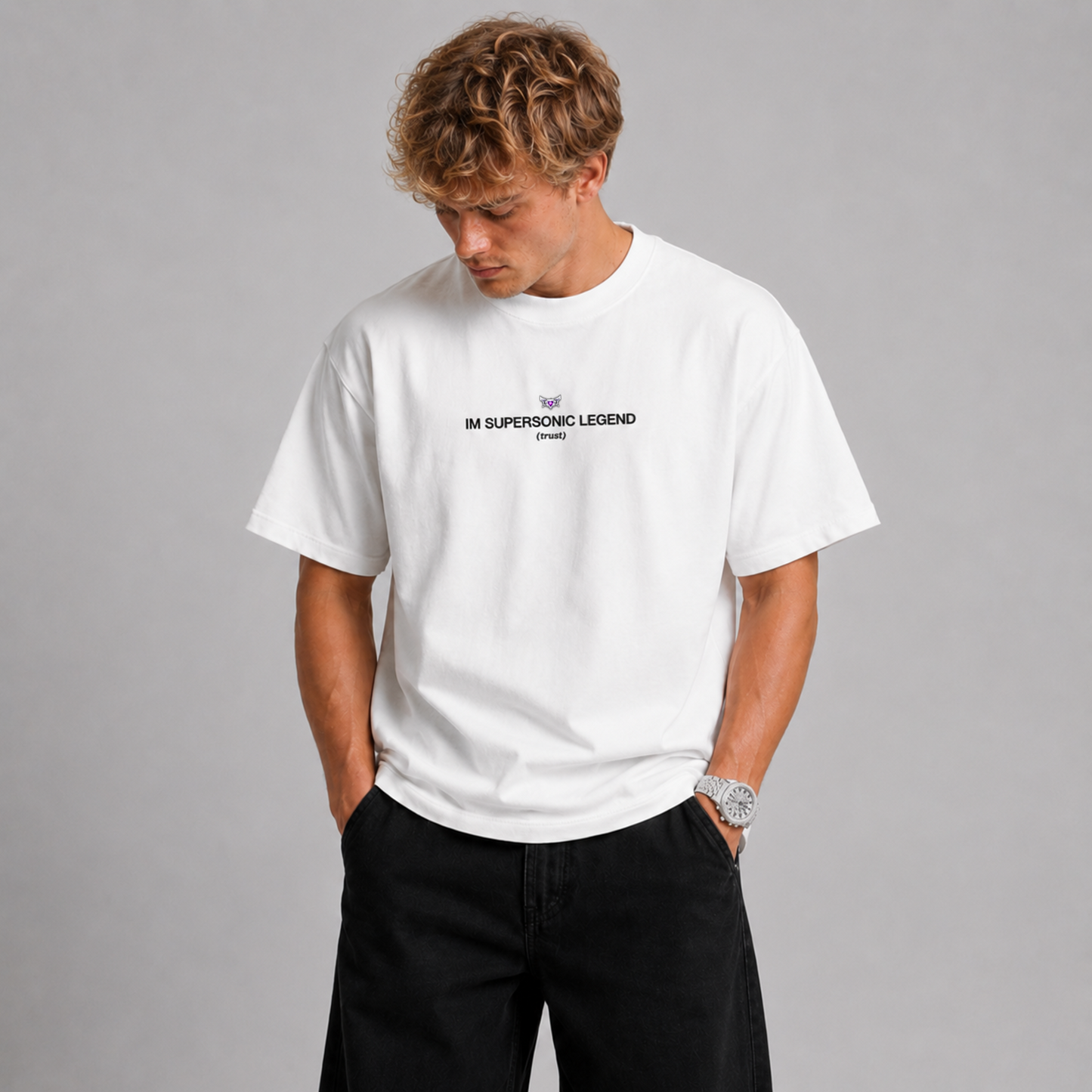 I'm Supersonic Legend (trust) | 100% Combed Cotton Oversized T-shirt