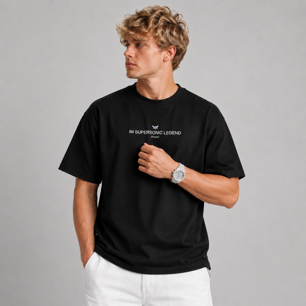 I'm Supersonic Legend (trust) | 100% Combed Cotton Oversized T-shirt